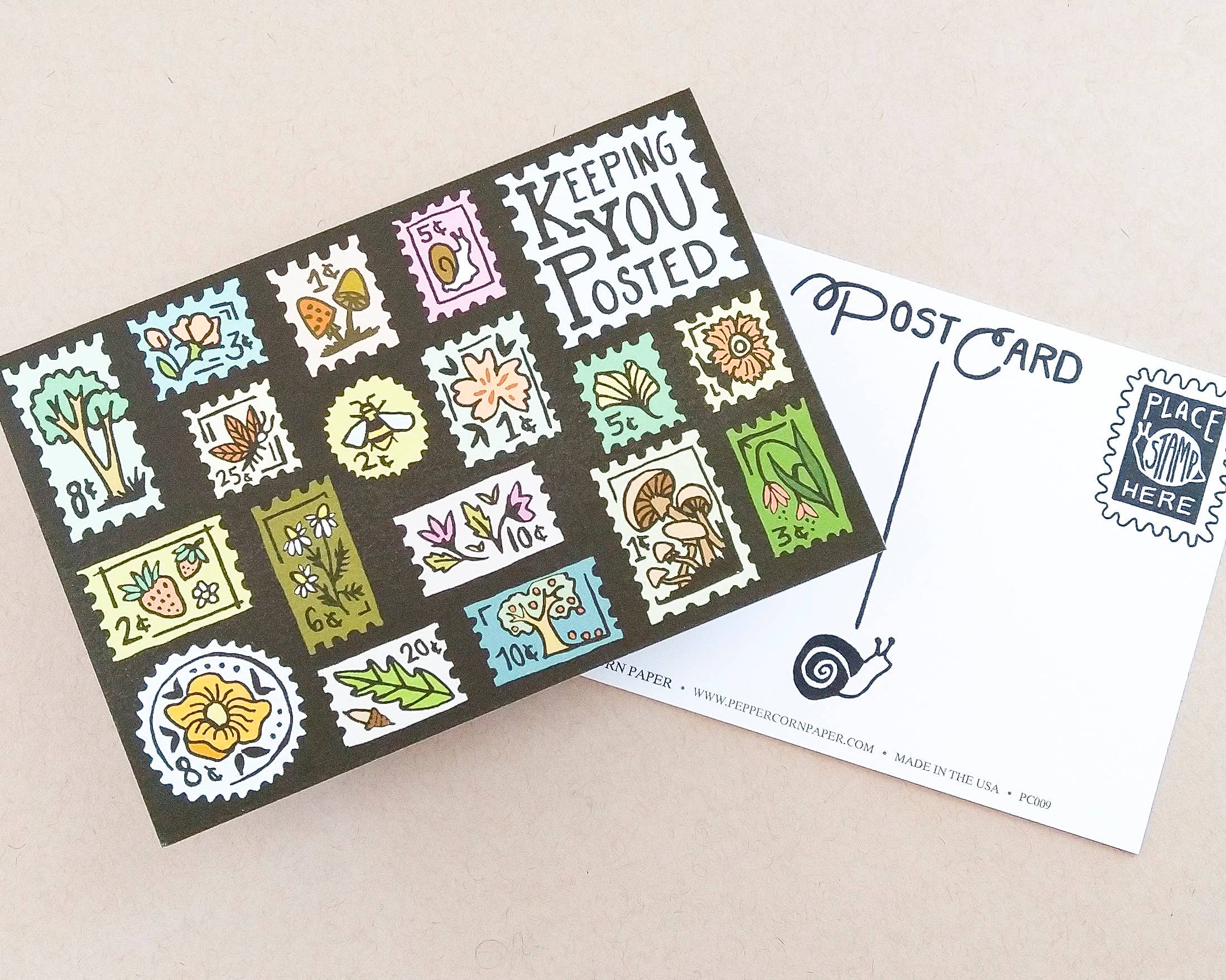 Peppercorn Paper - Wholesale Postcard - Keeping You Posted Postcard3