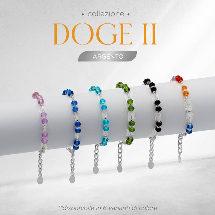 DOGE Double Bracelet in Bohemian Crystals fashion gift idea elegant jewelry for wholesale by ALBATROS S.R.L.