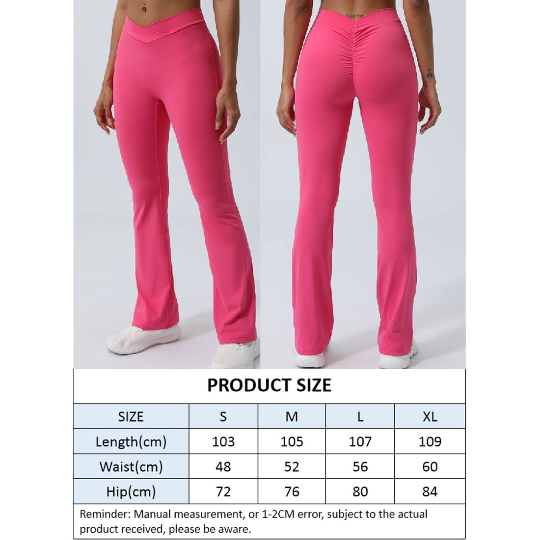 Sodalemon - Vente Pantalon de sport – femme - Legging de yoga pour femme à taille croisée et jambes évasées13