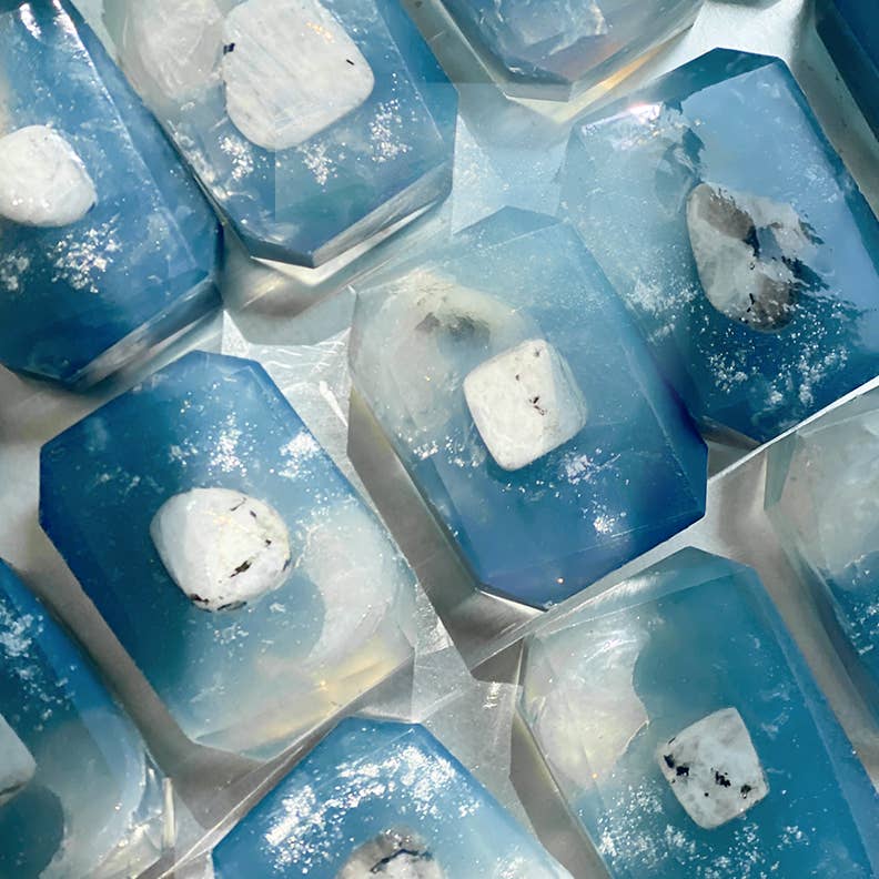 Crystal Bar Soap - Wholesale Bar Soap - Moon Water - 7oz Natural Crystal Infused Bar Soap1