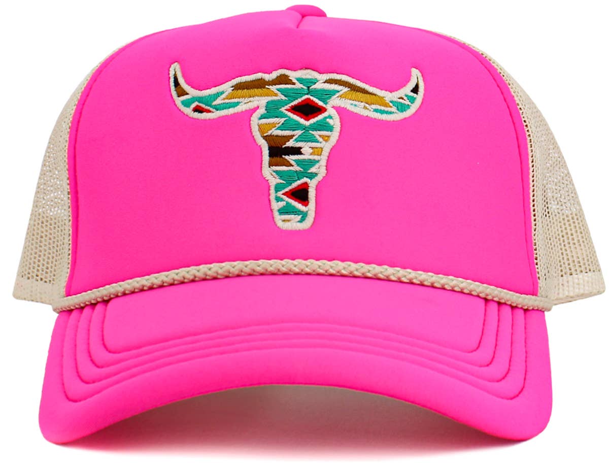 KBETHOS - Wholesale Baseball Cap - Unisex - Cow Skull Aztec Meshback Ballcap3
