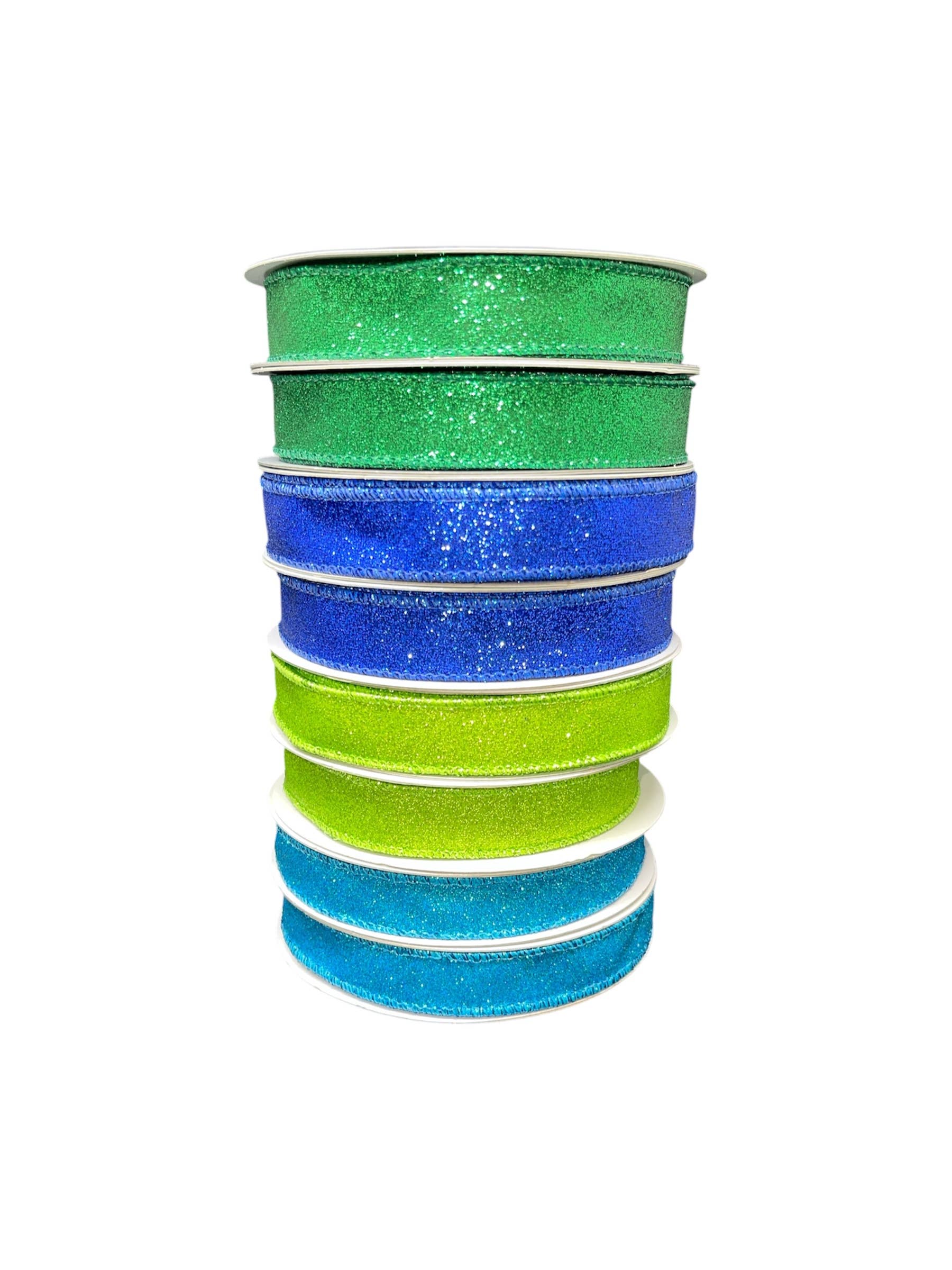 Thompson Wholesale - Wholesale Ribbon - Gift Wrapping - Sparkle ⅝" Wired Ribbon -- 24 Pack3