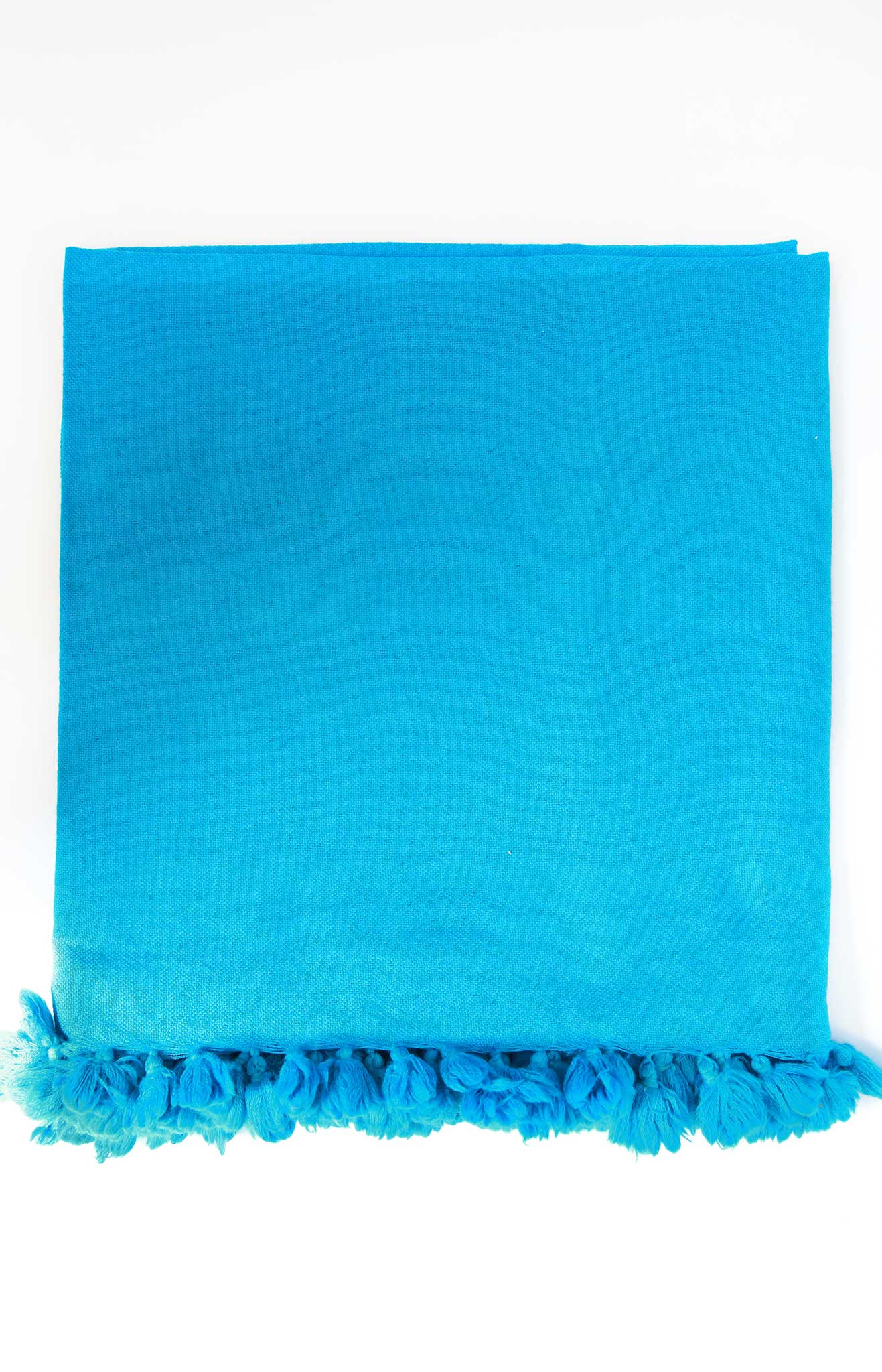 Scents and Feel - Vente Plaids - Jeté Laine Léger Couleur unie avec Pompon2