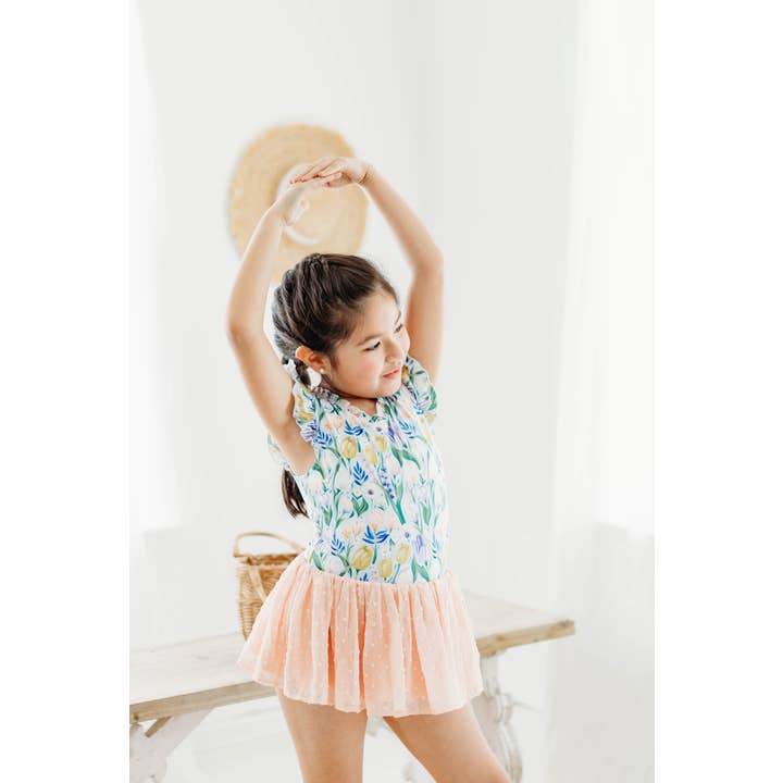 Cheeky Plum - Wholesale Leotard - Kids - Farrah Leotard - Twinkle Tulips