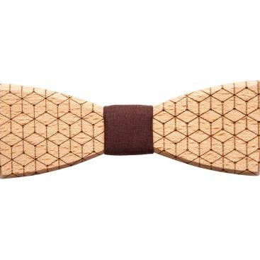 Virineo Wood and Cotton Eco-Varnish Bathed Bow Tie for wholesale by Bewooden