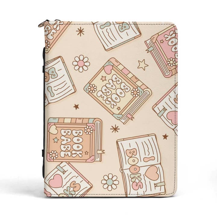 All-Over Print PU Bookish Babe Læderbogomslag eller Bogomslag med Lomme uden Strop for engroshandel hos OhhhSoPeachy