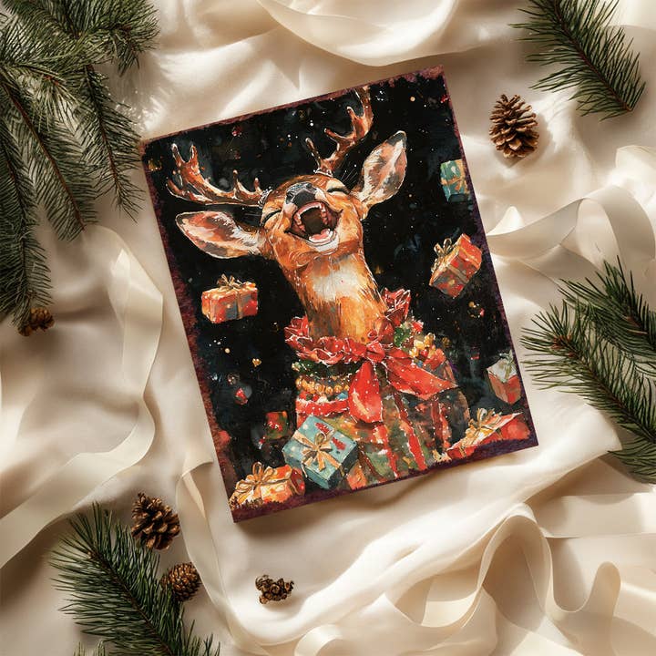TX USA Corporation - Wholesale Christmas Decoration - 15in Christmas Deer Table Decor | Holiday Tabletop Decoration | Wooden Indoor Party Decor | 15x12in