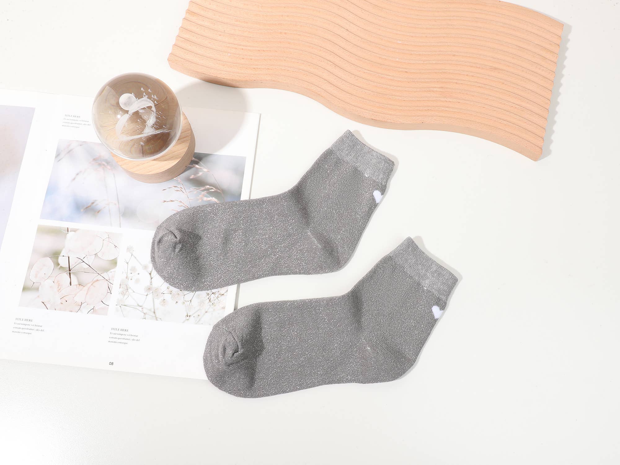 INES DELAURE - Wholesale Socks - Unisex - Heart socks, mid-high5