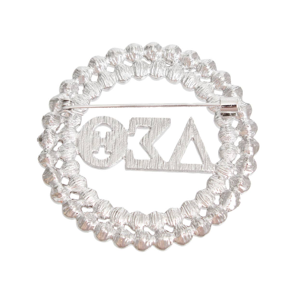 Rouge et Blanc Broche à épingle ronde delta rouge et blanche pour femme en vente sur Faire3