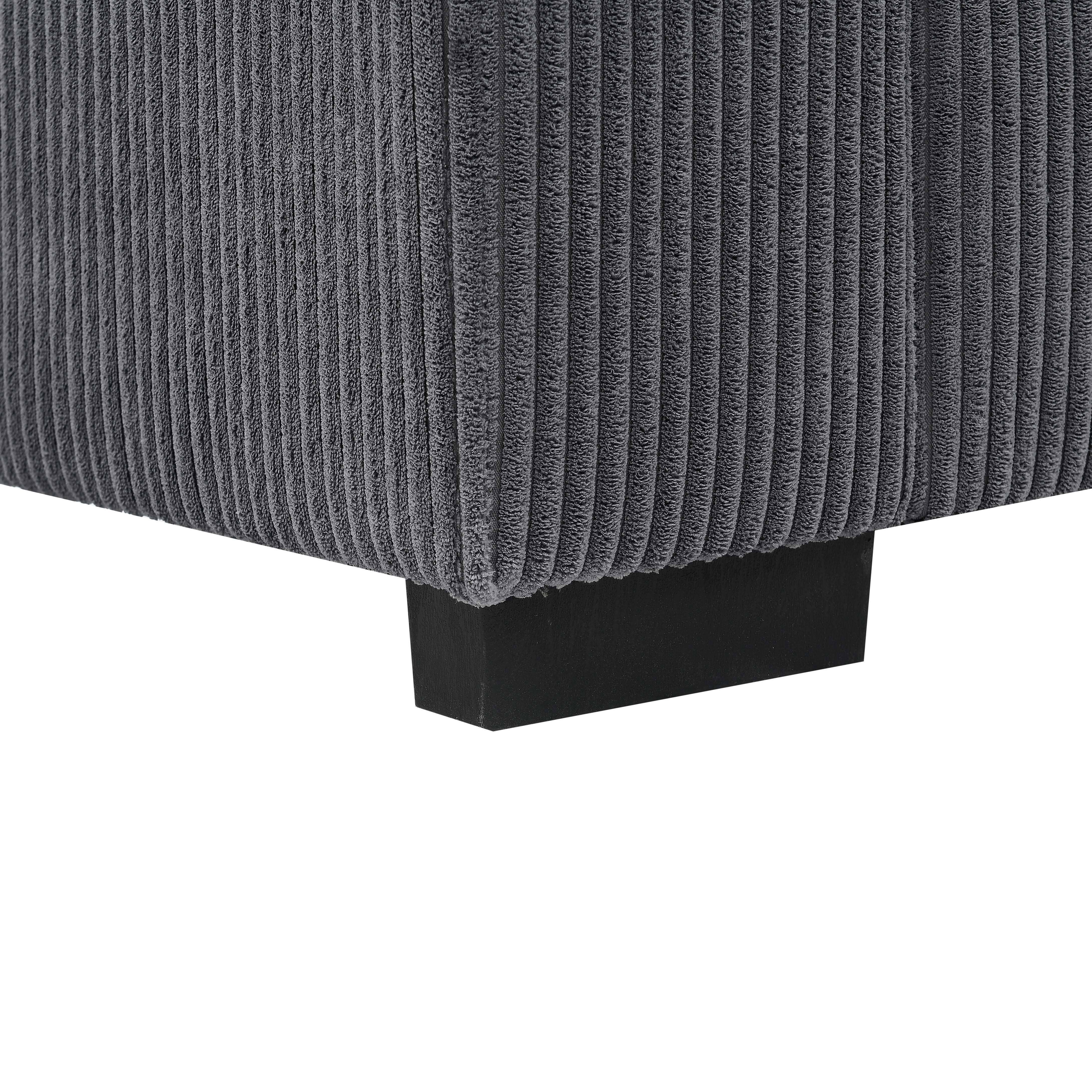 HOMYCASA DESIGN INC - Wholesale Sofa - Coastal Haven Corduroy Sofa with Deep Cushions Neutral Color4