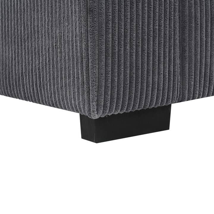 HOMYCASA DESIGN INC - Wholesale Sofa - Coastal Haven Corduroy Sofa with Deep Cushions Neutral Color4