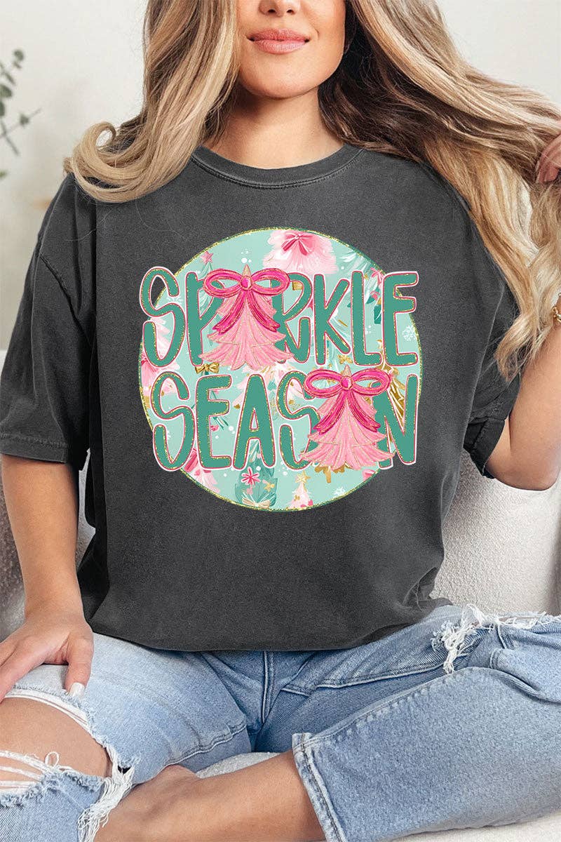 Wholesale Accessory Market - Wholesale Screen Printed T-Shirt - Women's - Sparkle Season Comfort Colors Adult Ring-Spun Cotton Tee3