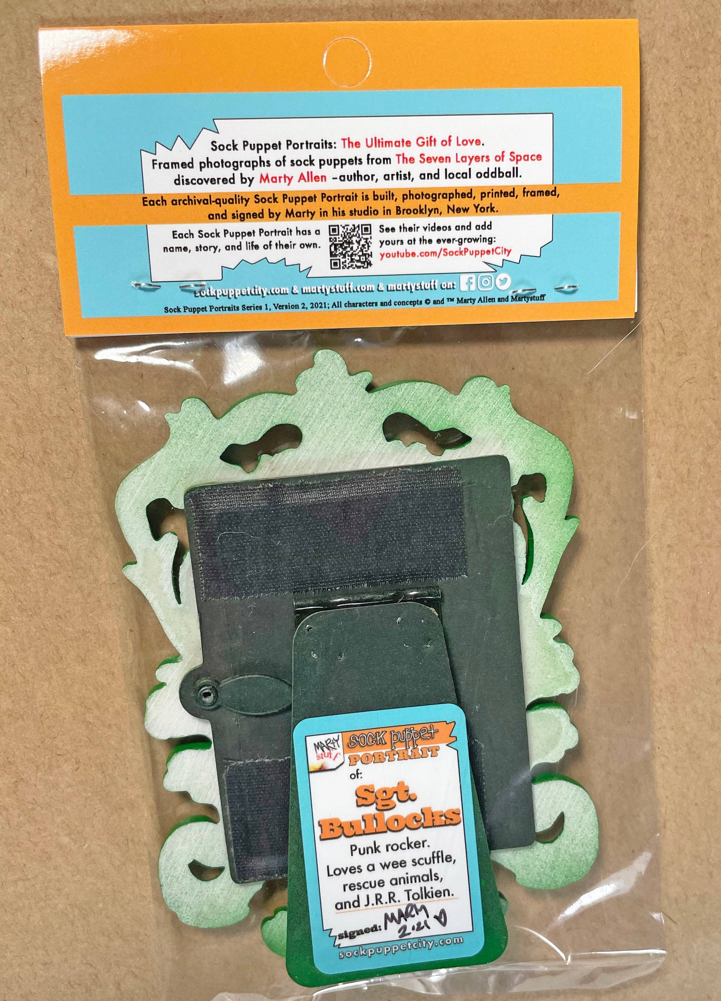 Sock Puppet City - Vendita all'ingrosso Stampa artistica - Sock Puppet Ritratto del sergente Bullocks2