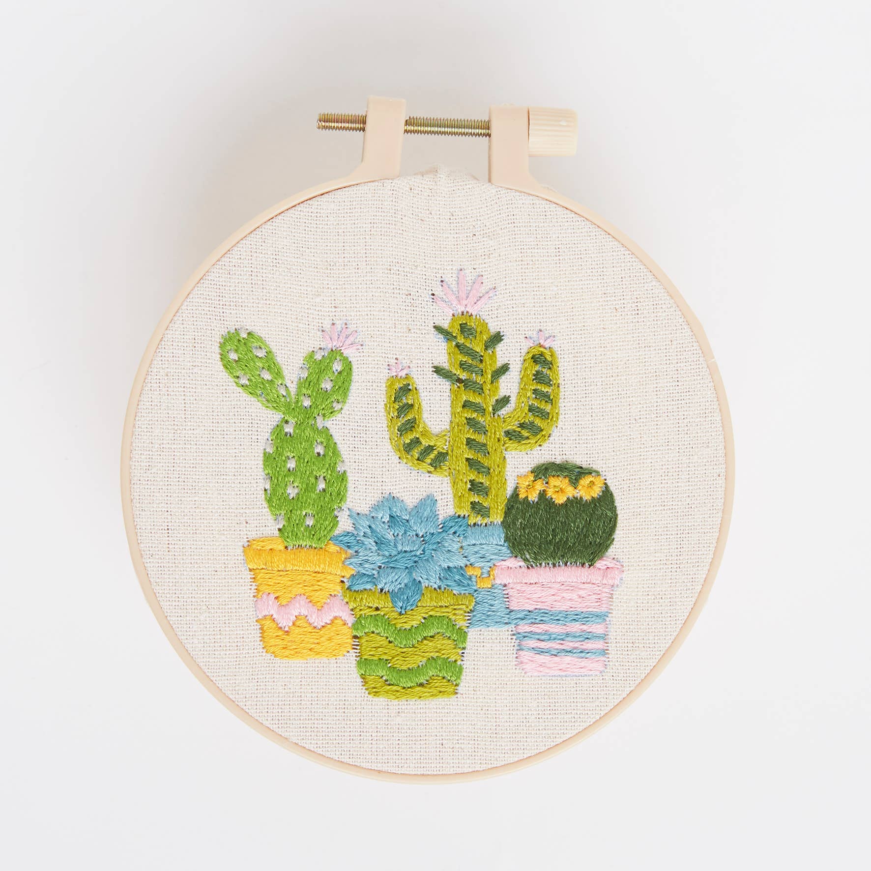 West Design Products - Wholesale Craft Sewing Kit - Simply Make Embroidery By Numbers Cacti Craft Stitch Kit3