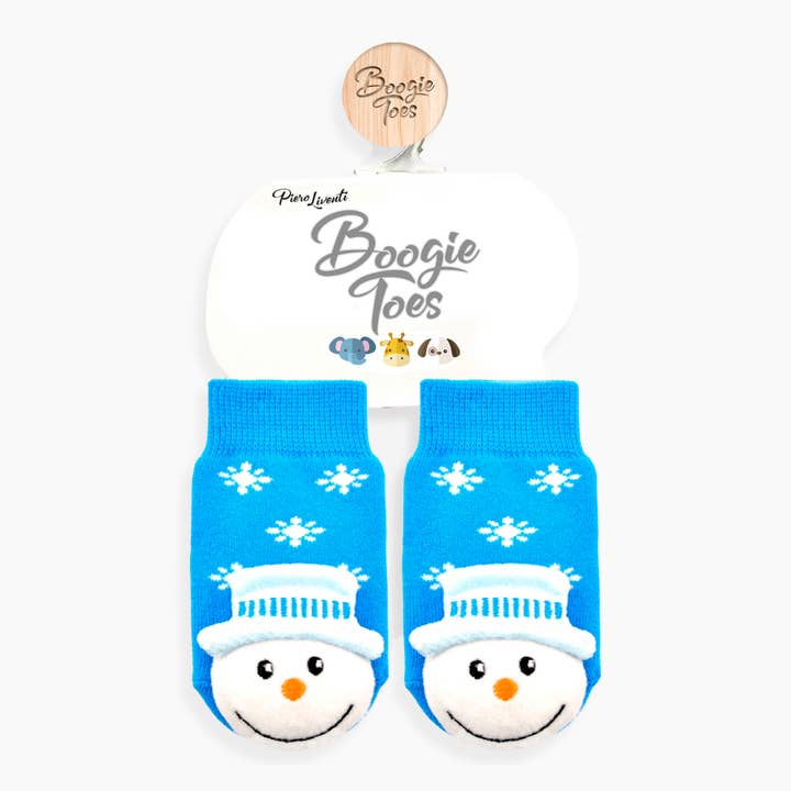 Liventi - Wholesale Socks - Baby - Snowman Christmas Boogie Toes Rattle Socks