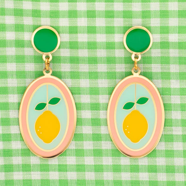 Citron Oval øreringe for engroshandel hos Tiny Deer Studio