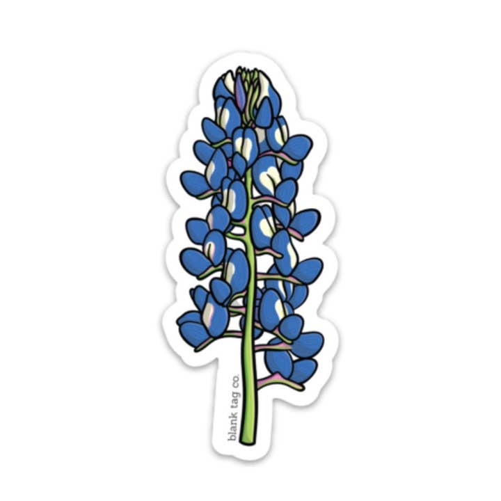 The Texas Bluebonnet Sticker for wholesale by Blank Tag Co. Stickers - Waterproof Stickers