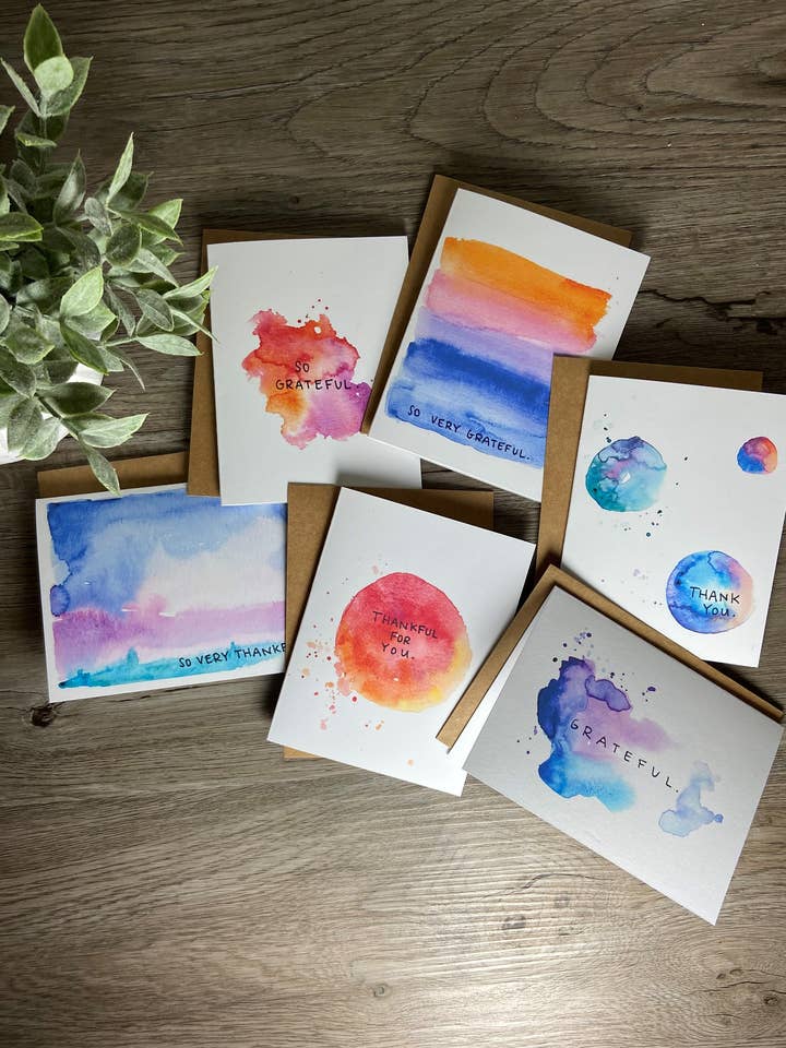 Lot de 6 assortiments - Série Thank You « Splash » pour la vente par Ink + Splash