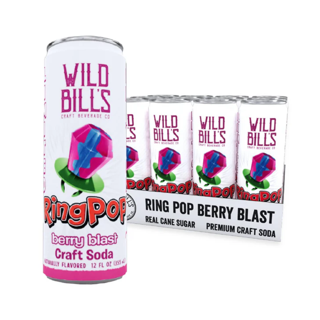 I Got Your Candy - Vente Sodas/boissons gazeuses - Soda Wild Bill's Craft Beverage Co. Ring Pop Berry Blast 12oz - 12 unités0