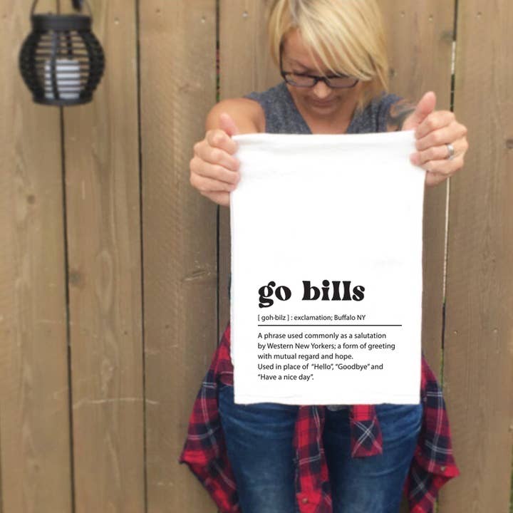 Perfect Day Print Co - Wholesale Tea Towel - Buffalo Bills NY Tea Towel - Go Bills Home Decor