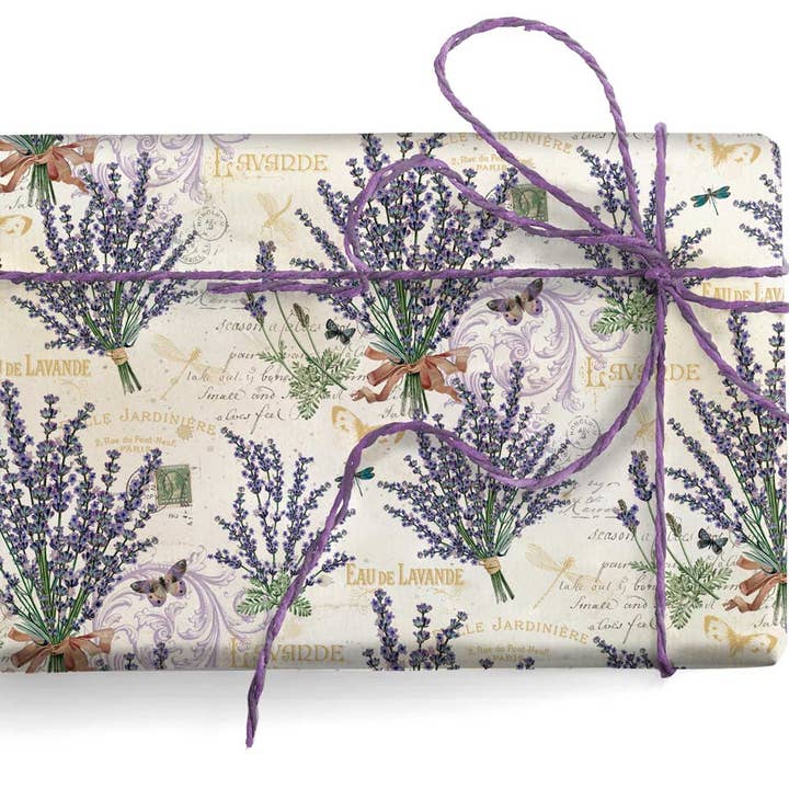 Dekorativt papir med guld „Lavendel“ for engroshandel hos Kartos