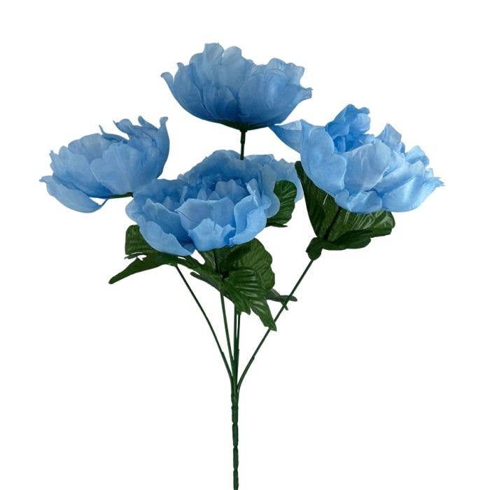 Lucknow Southern and Company - Wholesale Artificial flowers - x5 Peony Floral Stem Multiple Colors1
