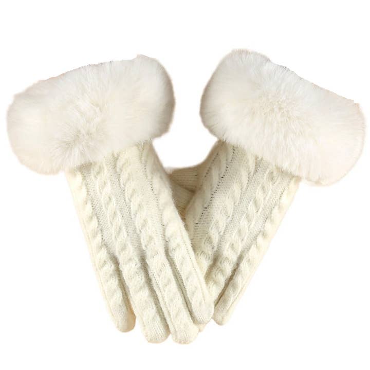Funkyrel® Atzbranding Limited - Wholesale Gloves - Women's - Gloving - Elegant Gloves with Fur Cuff6