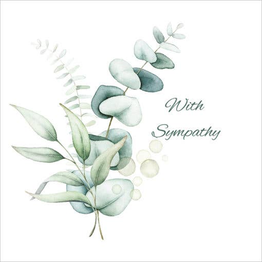 Sympati Løv Hilsen Kort for engroshandel hos Lilac Tree Designs