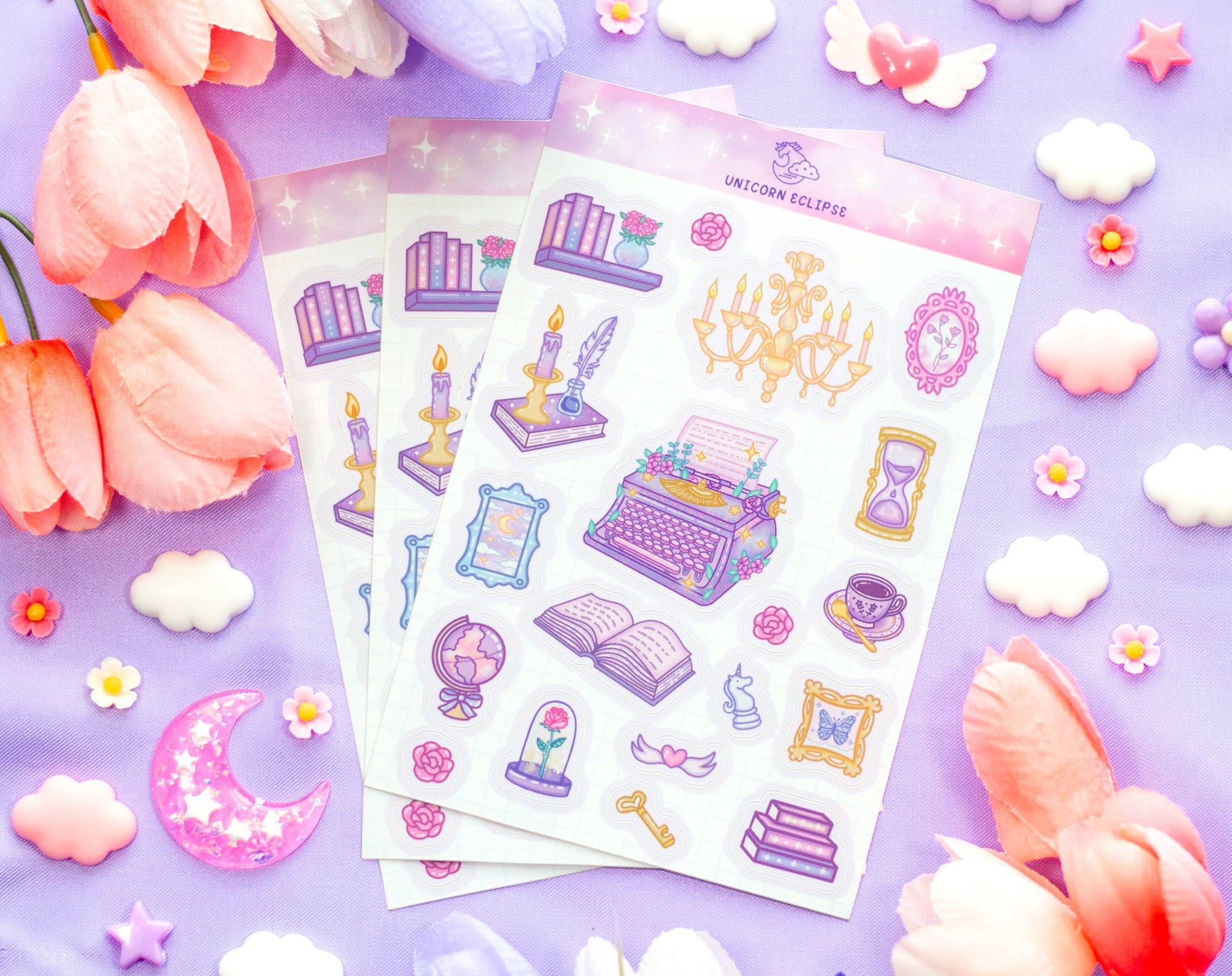 Unicorn Eclipse - Wholesale Sticker - Pastel Academia Sticker Sheet2