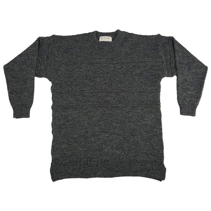 British Wool Guernsey Trui - Grijze Tweed voor wholesale door Mars Knitwear