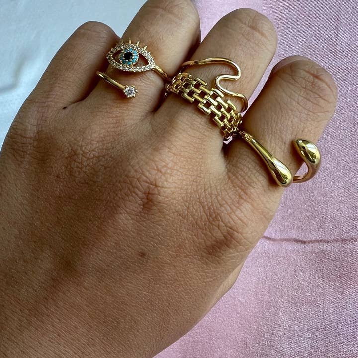 Starlite By J - Wholesale Cocktail/Statement Ring - Stefan Ring (blue)1