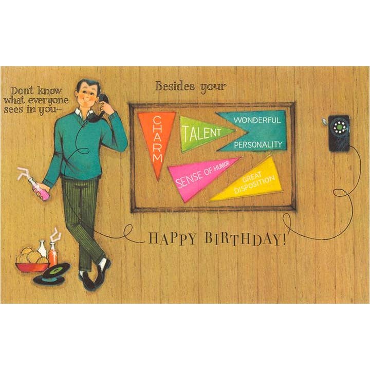 Greeting Card HB-608 Fifties Student Greetings for wholesale by Found Image Press
