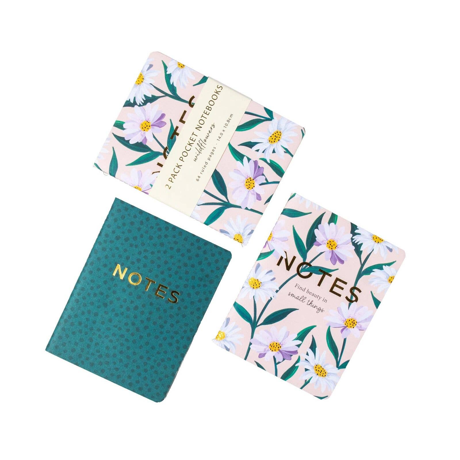 Diesel & Dutch - Wholesale Notebook - Wildflowers Pocket Notebook 2pk - Asst Designs [122