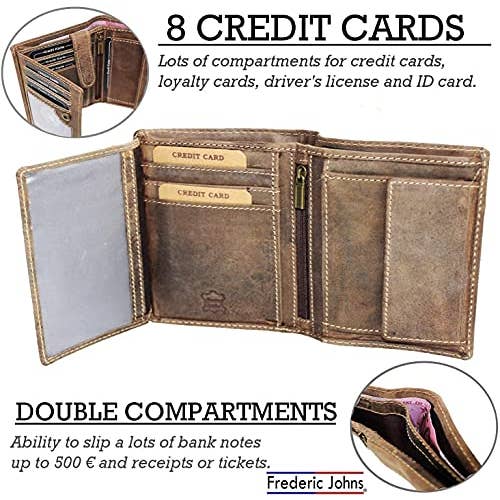 Frederic Johns - Wholesale Wallet - Men's - Genuine Leather Men's Wallet (skull)1