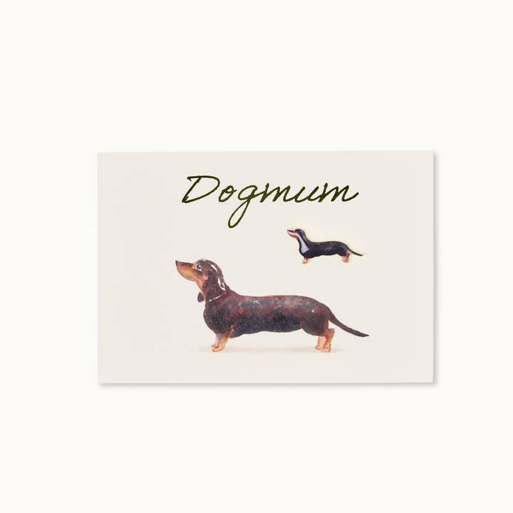 Pin-Card: Dogmum Dachshund Dark for wholesale by by Vivi.