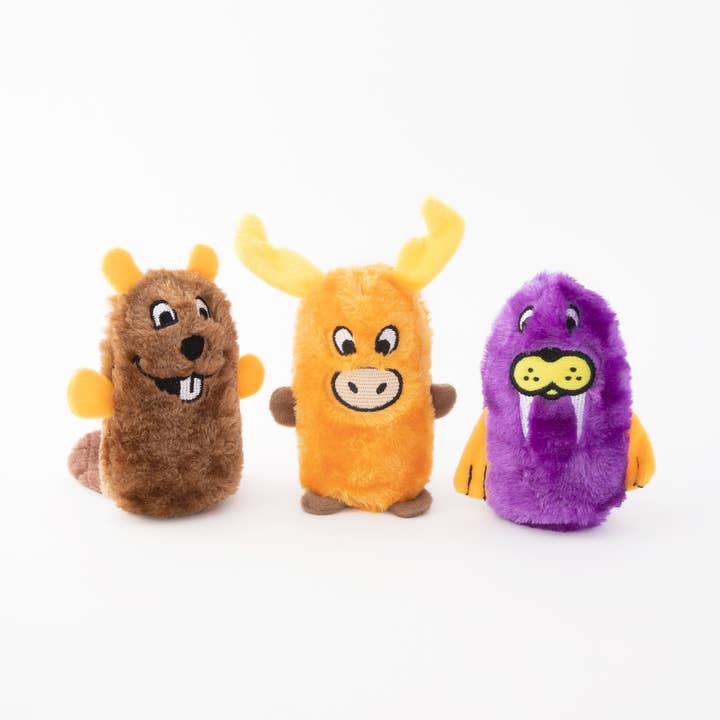 Squeakie Buddies - Castor, Moose, Walrus - Jouet pour chien pour la vente par ZippyPaws