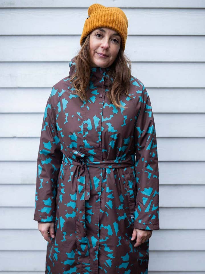 Danelisabeth Raincoat Blue Grey BRAMBLE for wholesale by Danefae København