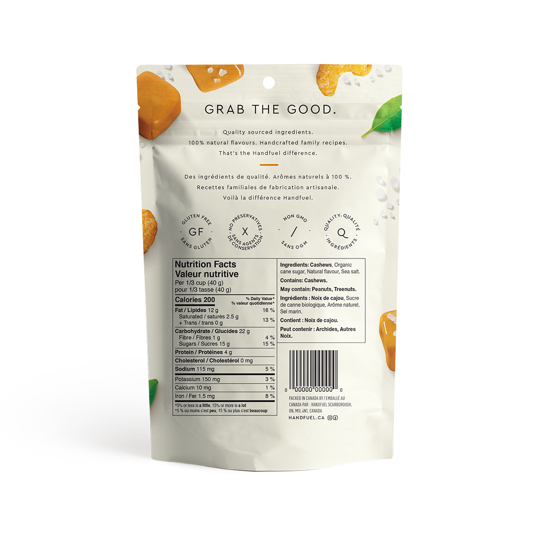 HANDFUEL - Wholesale Nuts - Salted Caramel Cashews 150g x 121
