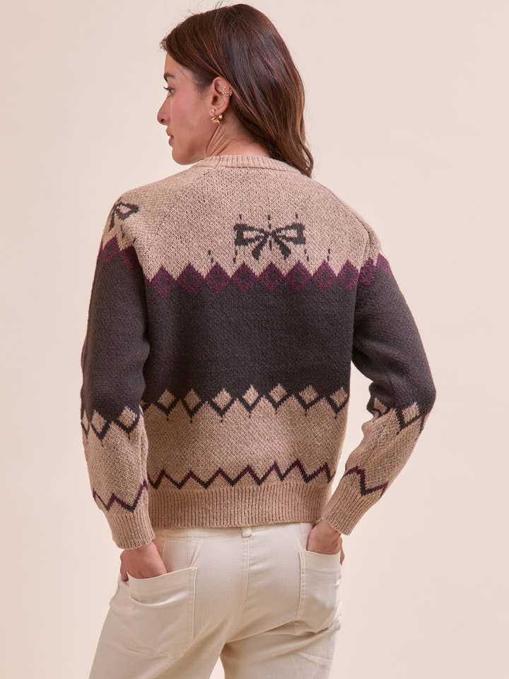 &MERCI - Wholesale Knit Sweater - Women's - DOG MOTIF SWEATER PULLOVER MSW1122228