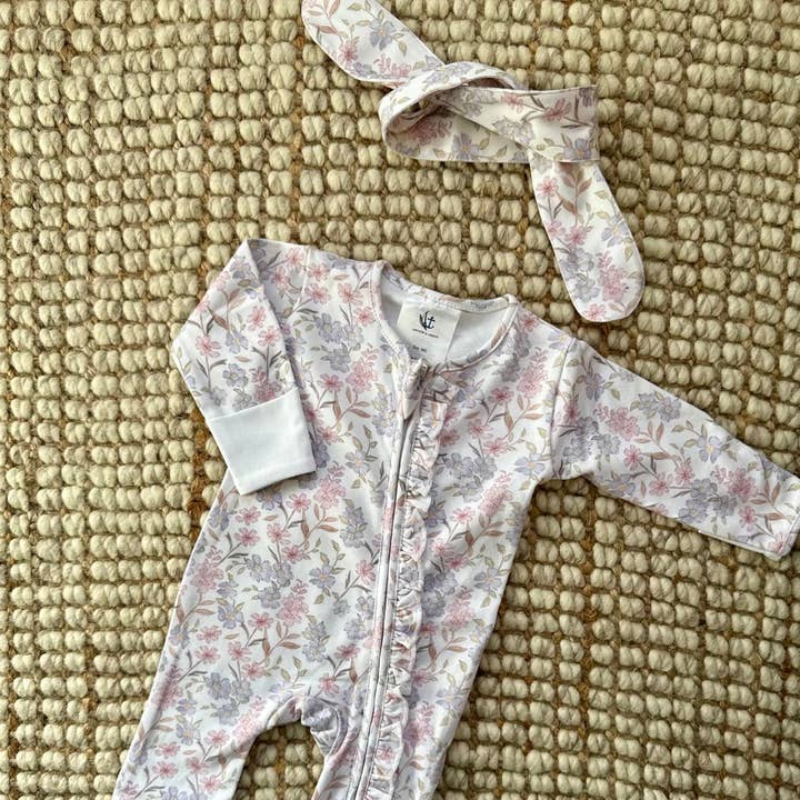 Anchor & Arrow - Wholesale Jumpsuit – Baby - NEW Frill Long Zippy Romper - Daisy Dreams3