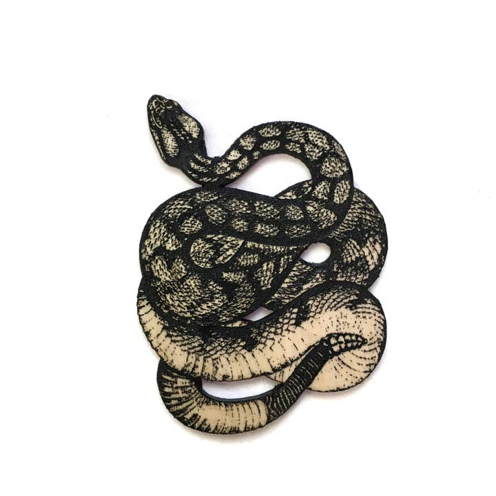 Snake Magnet - Rustic Halloween Spooky - Laser Cut Wood for wholesale by Toad Hill Farm