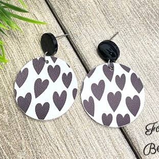 Valentines Day Earrings | Heart Earrings | Circle Earrings for wholesale by Forever Bellissima