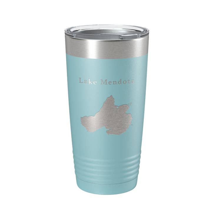 CarveBright - Wholesale Insulated Mug/Tumbler - Lake Mendota Map Tumbler Travel Mug Insulated Laser Engraved Coffee Cup Wisconsin 20 oz13