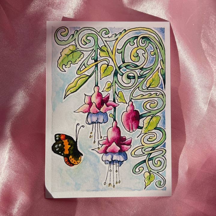 Red Admiral Butterfly A7 Watercolour Art Print for wholesale by Bellis Art Studios