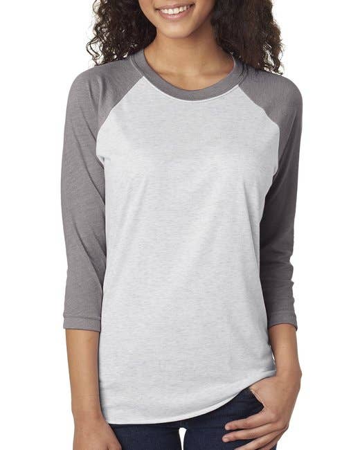 Total Apparel - Wholesale T-Shirt - Women's - Next Level 6051 - Unisex Triblend 3/4-Sleeve Raglan9