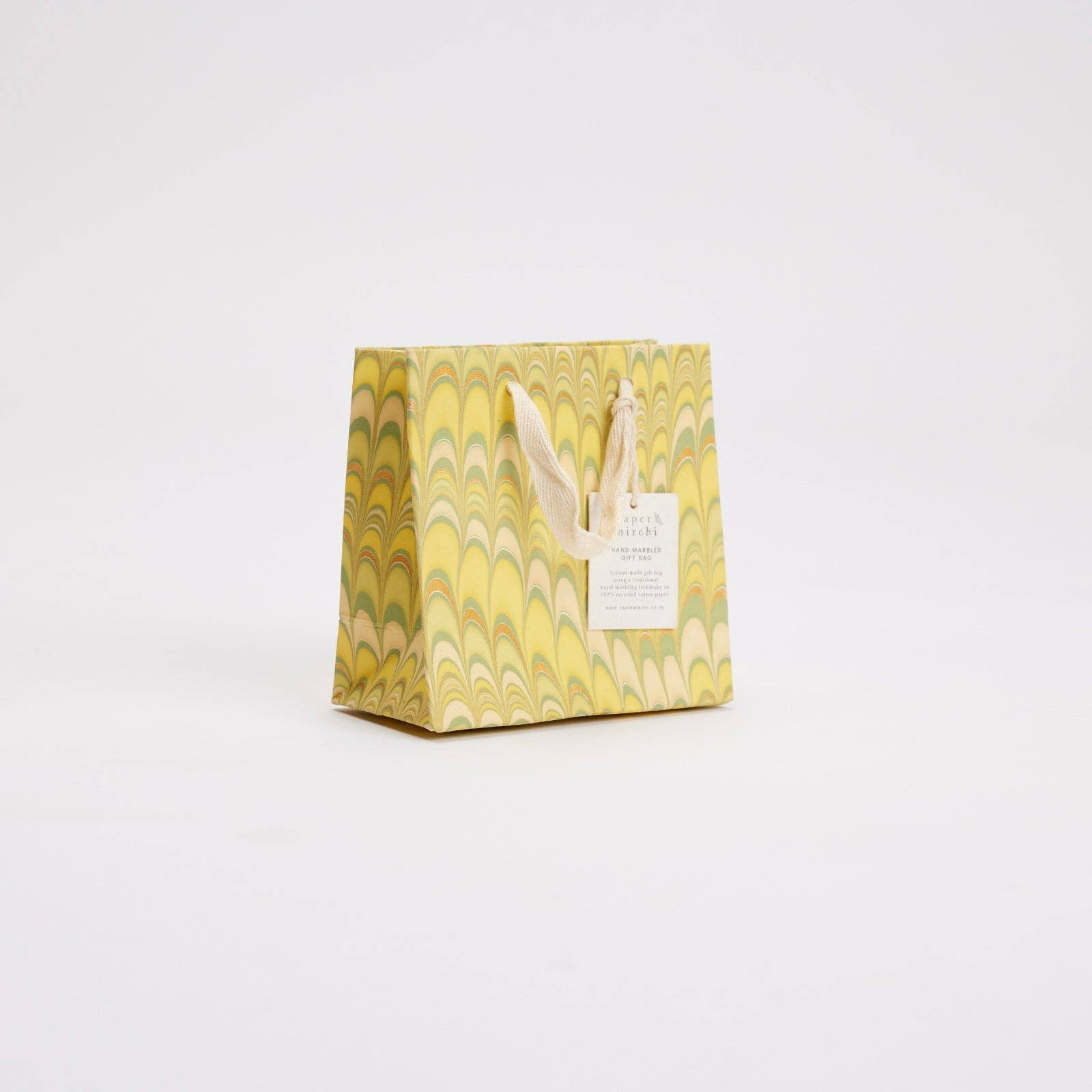 Paper Mirchi - Wholesale Gift Bag - Hand Marbled Gift Bags (Small) - Bouquet6