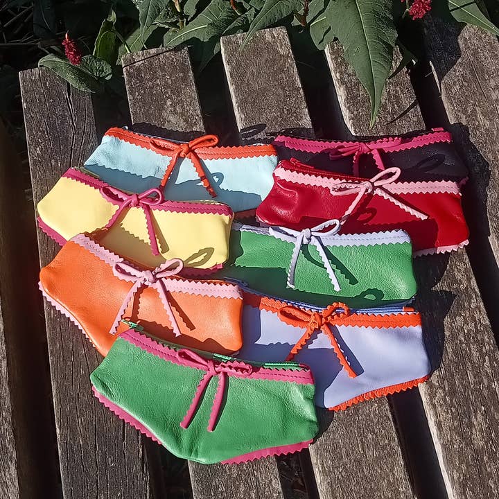 Mandi Panty Leather Change Purse for wholesale by Bambina di Cioccolato