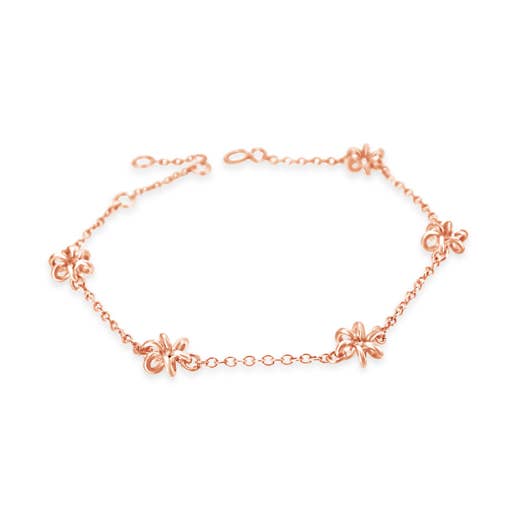Daisy Chain Rose Gold Delicate Bracelet for wholesale by Maree London