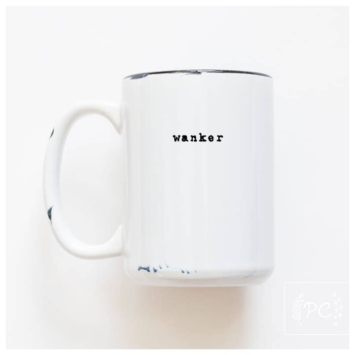 Wanker | Ceramic Mug for wholesale by Prairie Chick Prints