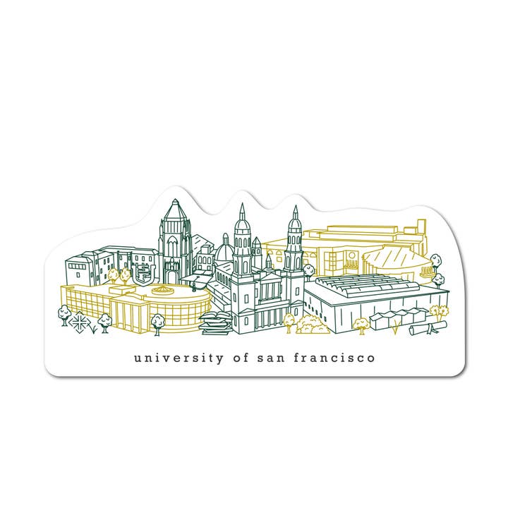 Aufkleber oder Magnet der Universität von San Francisco, Kalifornien für den Großhandel von Townsville Art